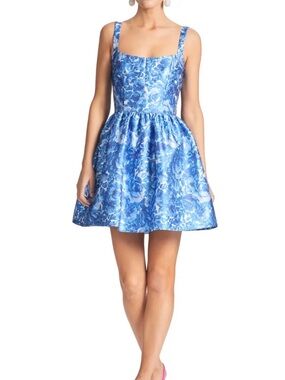 Sachin & Babi Cora Floral Mikado Fit & Flare Minidress